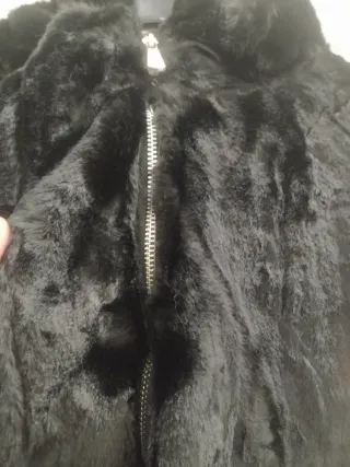 Cappotto pelliccia ecologica donna nero beige