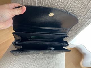 Bolso Elegante Negro Cocodrilo