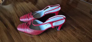 Sandalias Magrit Made in Spain Rojas de cuero