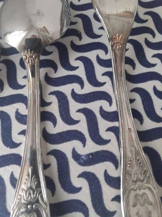 Cubertería plata 12 personas