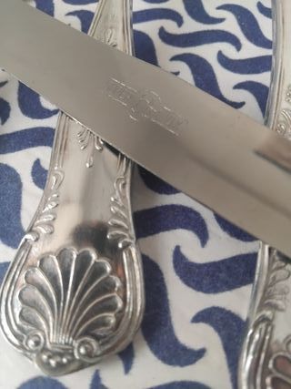 Cubertería plata 12 personas