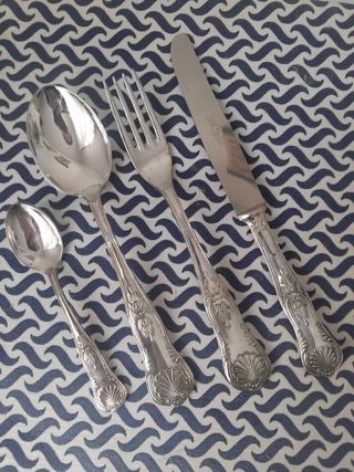 Cubertería plata 12 personas