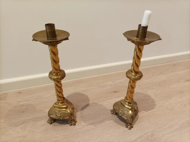 Pareja de Hacheros Grandes Dorados