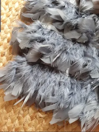 Falda de mujer con plumas