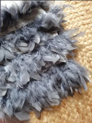 Falda de mujer con plumas