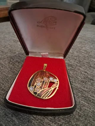 Colgante Leiva Oro y Esmalte