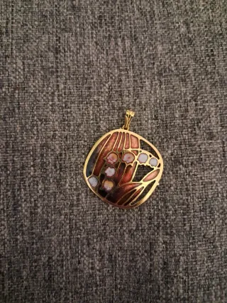 Colgante Leiva Oro y Esmalte