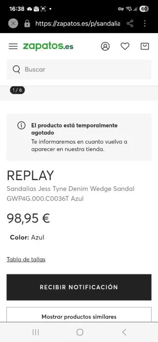 Sandalias Replay cuña JESS TYNE