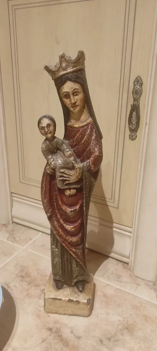 Virgen Moreneta Madera Románico