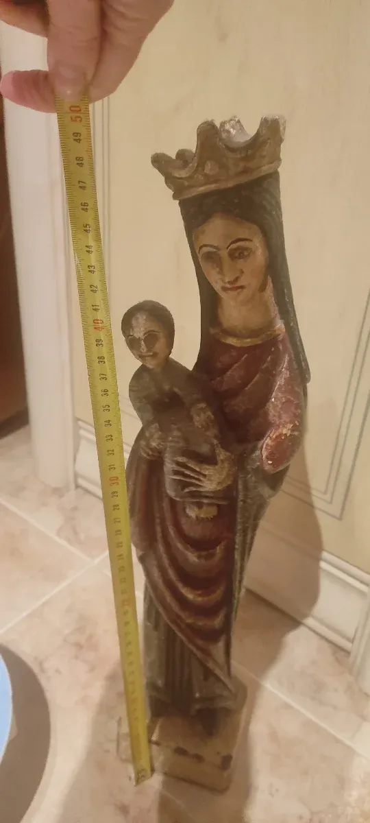 Virgen Moreneta Madera Románico