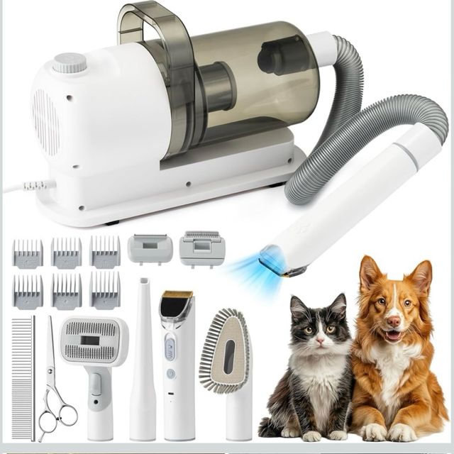 Kit di pulizia per animali domestici 3 in 1 con aspirapolvere