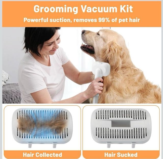 Kit di pulizia per animali domestici 3 in 1 con aspirapolvere