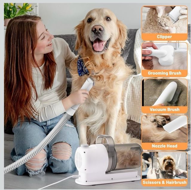 Kit di pulizia per animali domestici 3 in 1 con aspirapolvere