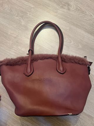 Borsa O bag con pelo rossa