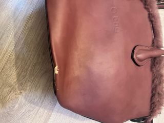 Borsa O bag con pelo rossa