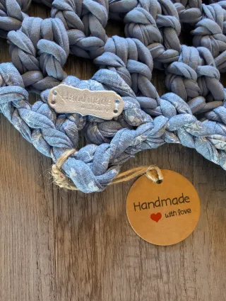 Alfombra redonda artesanal de tela