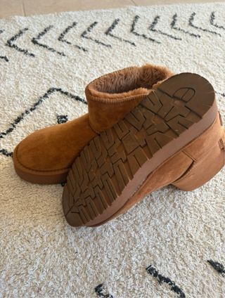 Botines plataforma pelo marrones