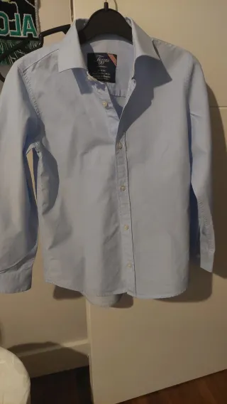 Camisa Tizzas Azul Celeste Talla 7/8