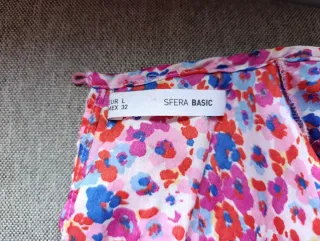 Conjunto falda y camisa azul