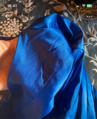 Vestido fiesta corto azul real.poco uso