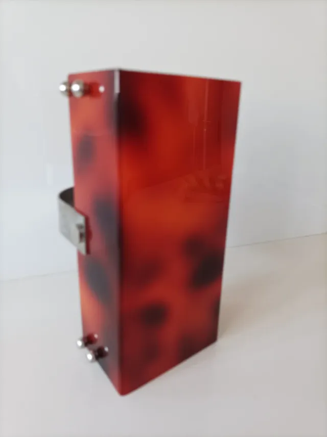 Cestino vintage cromato per bottiglie di vino