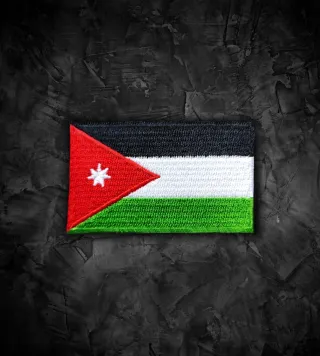 Jordania 🇯🇴 Parche bandera termoadhesiva