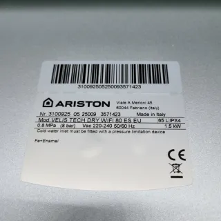80L calentador Ariston Velis dry Wifi Termo