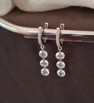 Pendientes Plata Ley Circonitas