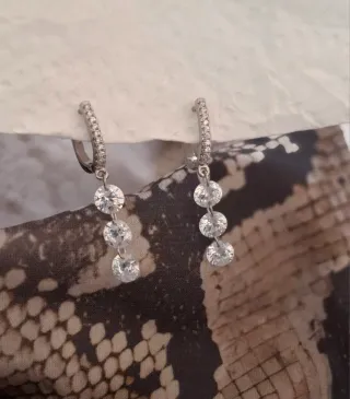 Pendientes Plata Ley Circonitas