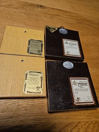 4 Quadretti Miniatura Foglia Oro