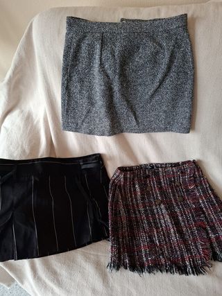 Lote 3 minifaldas Bershka y Zara
