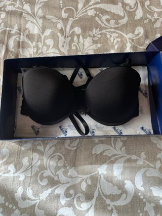 Sujetador Selmark Negro Sin Tirantes