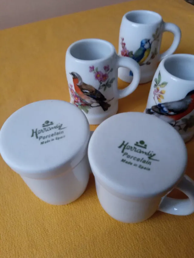 Set di 5 tazze in porcellana Herrandiz