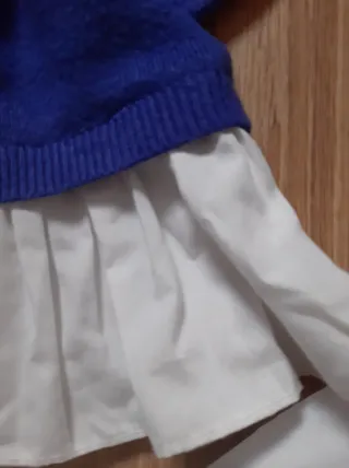 Jersey efecto camisa azul y blanco