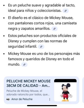 Peluche Mickey Mouse Disney