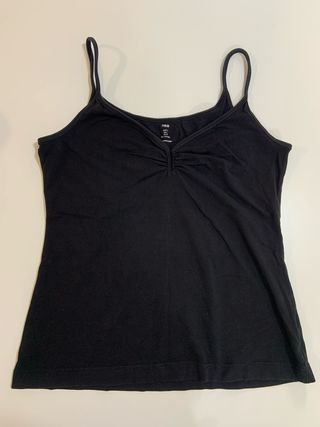【H&M】Camiseta tirantes negra - Talla L
