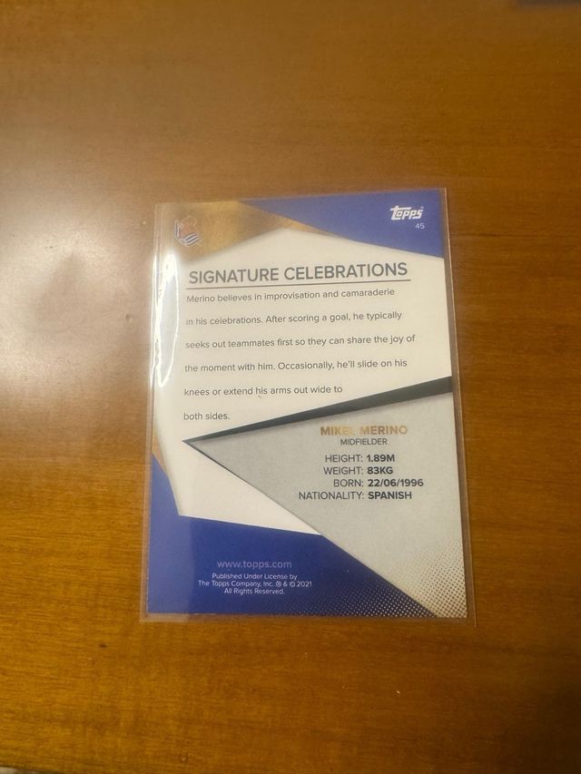 Card Mikel Merino Topps Signature Celebrations