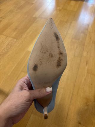 Zapatos tacón Zara Basic azul