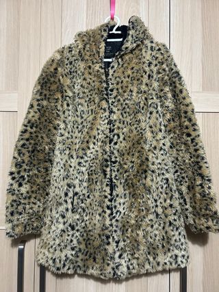 Abrigo de pelo estampado leopardo