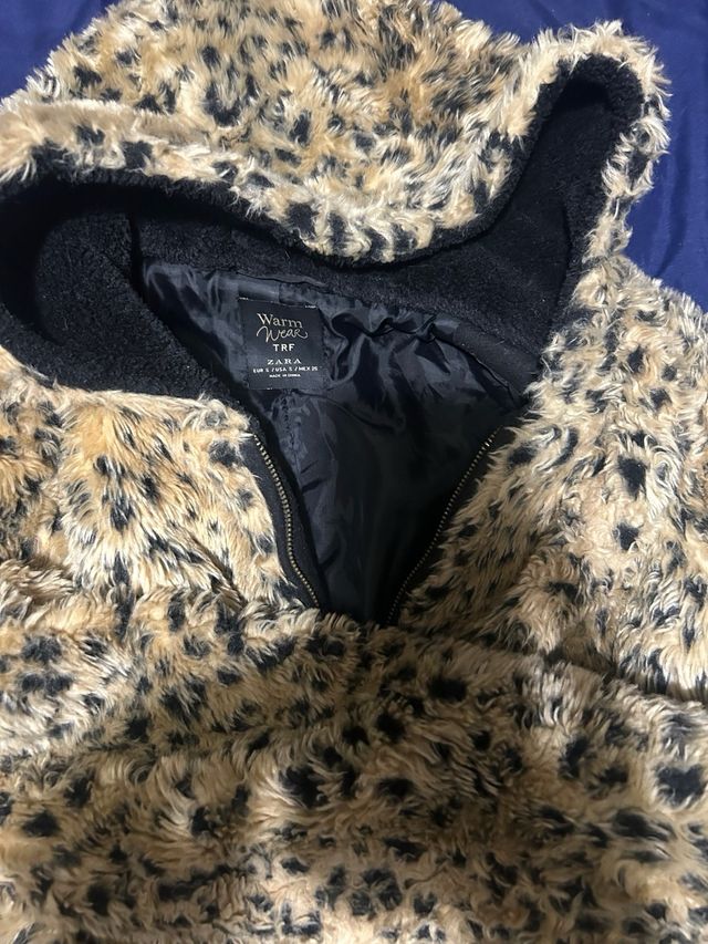 Abrigo de pelo estampado leopardo
