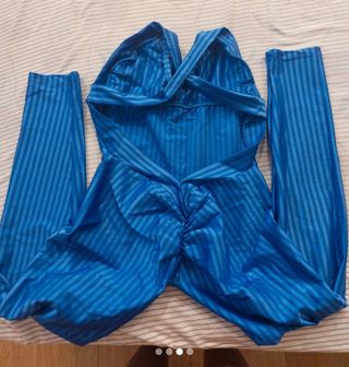 Fato Macacão Desporto Azul Listrado