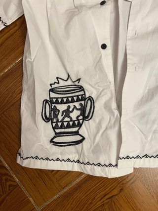 Camiseta blanca estampada hombre