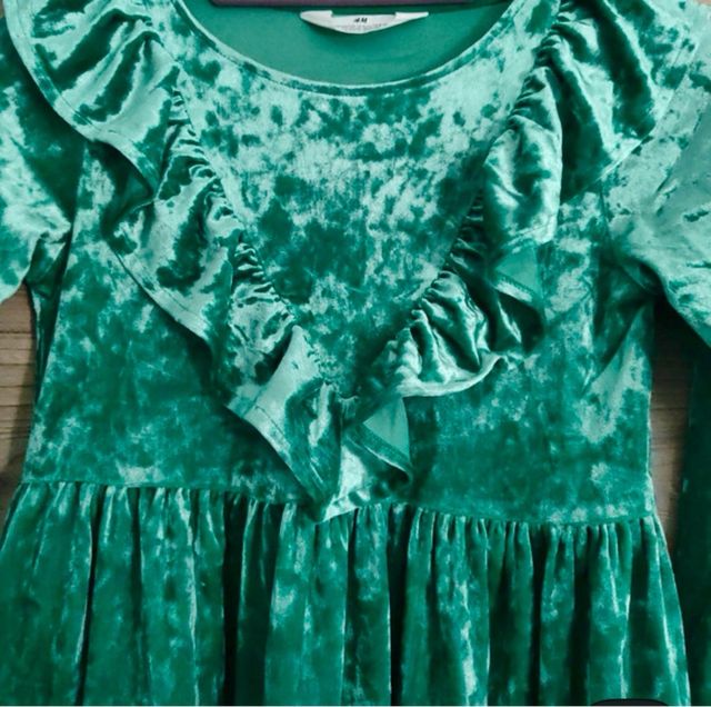 Vestido de terciopelo verde