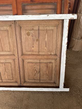 Ventana madera antigua doble