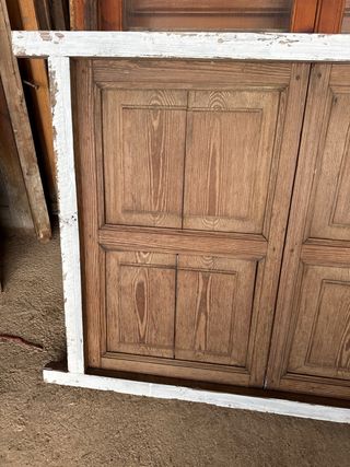 Ventana madera antigua doble