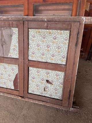 Ventana madera antigua doble