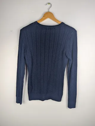 Polo Ralph Lauren Cable Knit Sweater Navy Red XXL