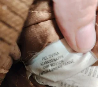 Chaqueta YK2 Piel Ovina Beige/Marrón Bershka