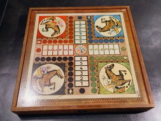 Scacchiera Petits Chevaux Jeux de l'OIE Tris 1960