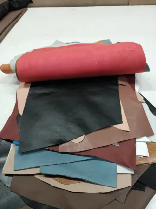 Lote retales cuero variado 4 kg